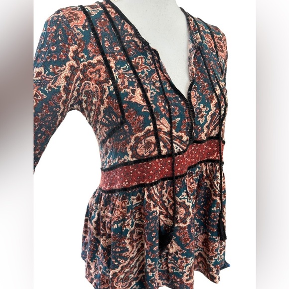 American Eagle Boho Tassel Shirt Size XS - Picture 4 of 11